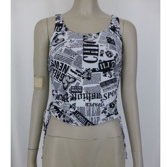 No Boundaries Side Ruched Ribbed Tank Top - Picture 2 of 11